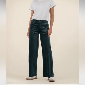 Kut from the Kloth Forest Green Velvety Trousers